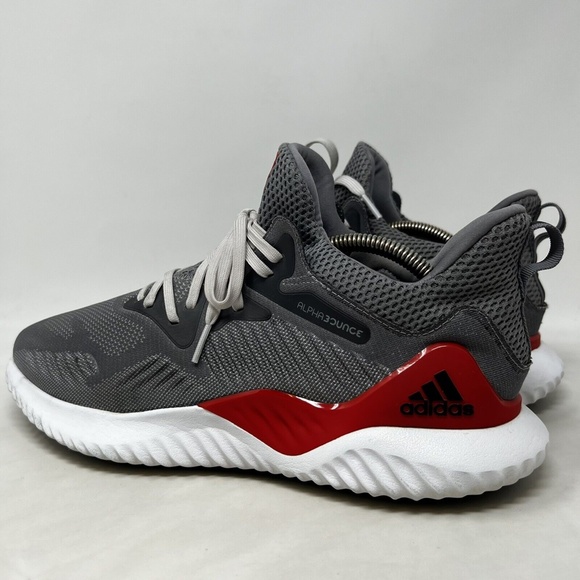 Adidas Alphabounce Beyond Men's Size 11 Running Shoes Gray Red White AC8625 - Picture 7 of 12